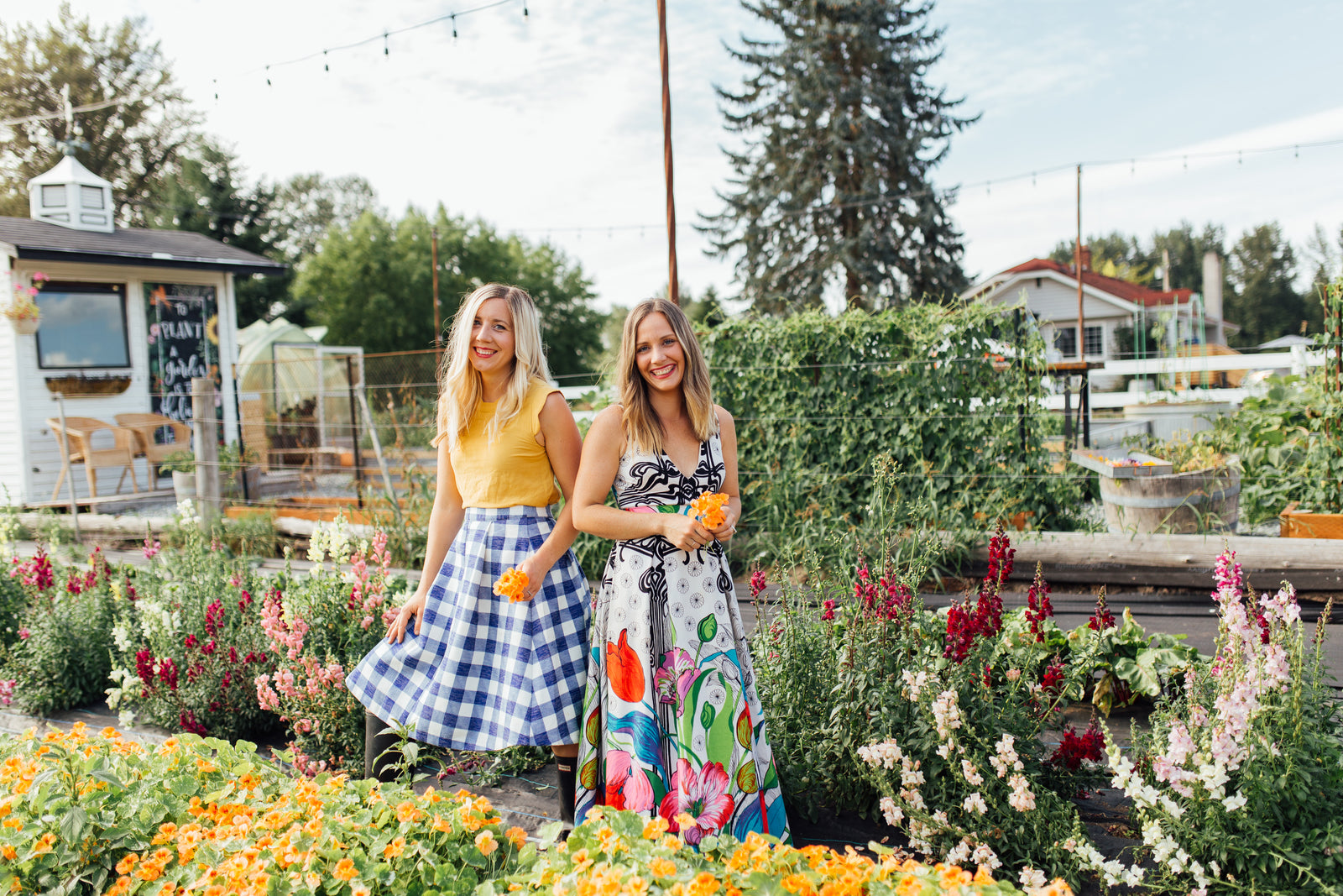 female farmers in garden